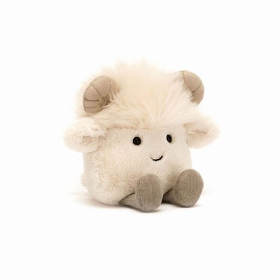 Jellycat Amuseabean Ram Farmyard USA | 61375CFIQ